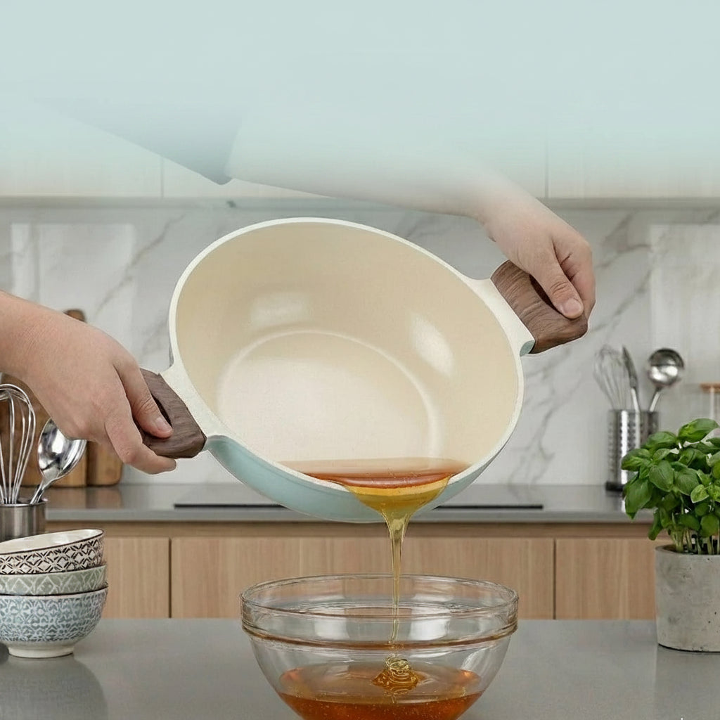 Deep Kadai CeraGreen Ceramic Non-Stick Induction Friendly