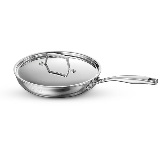 Triply 24 cm Fry Pan with SS 304 Lid