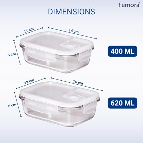 Borosilicate Glass Containers for Kitchen, Storage Box for Kitchen With Air Vent Lid