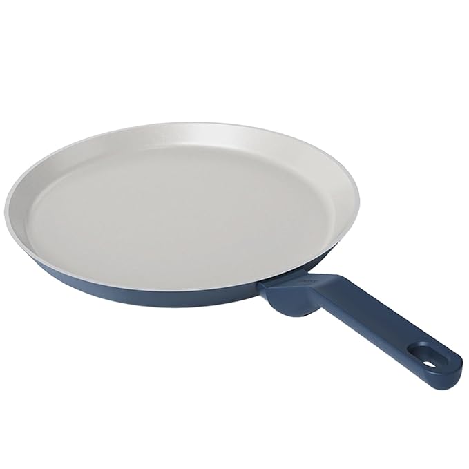 Ceramic Non Stick Dosa Tawa 28 cm, Matching Handle,, Blue
