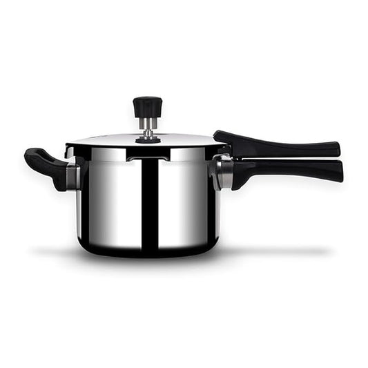 Stainless Steel Triply 3 L Mirror Finish Pressure Cooker With Gasket, Rivetless Handle