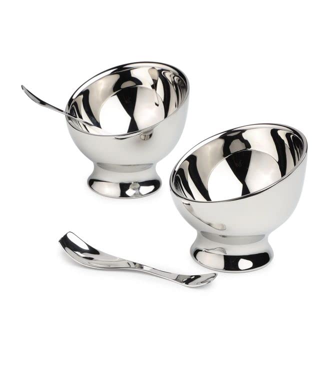 Ice Cream Dessert Bowl With Spoon Set of 2, Dessert Cups for Ice Cream by Jindal