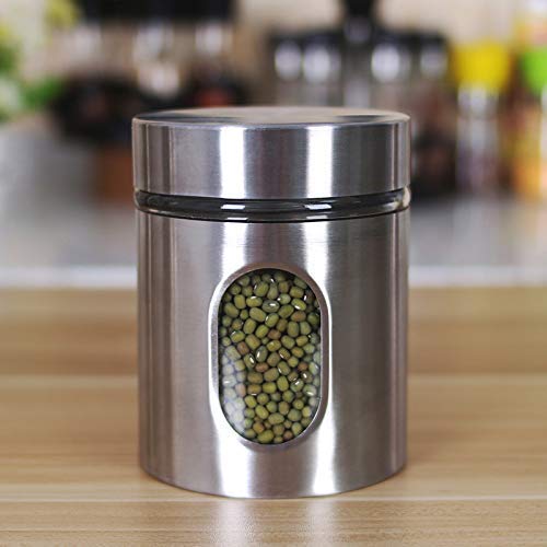 Glass Window Jar for Kitchen Storage Kitchen Storage Jars With Glass Window, 700 ml, 1000 ml, Set of 2