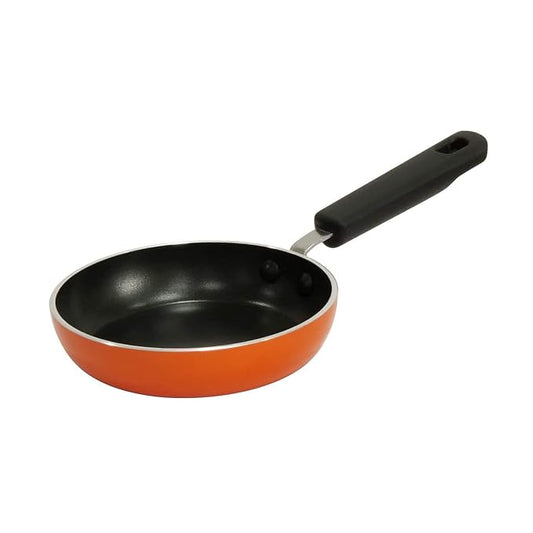 Non Stick Mini Fry Pan, Tadka Pan, Omelette Pan Non Stick 12 cm Orange
