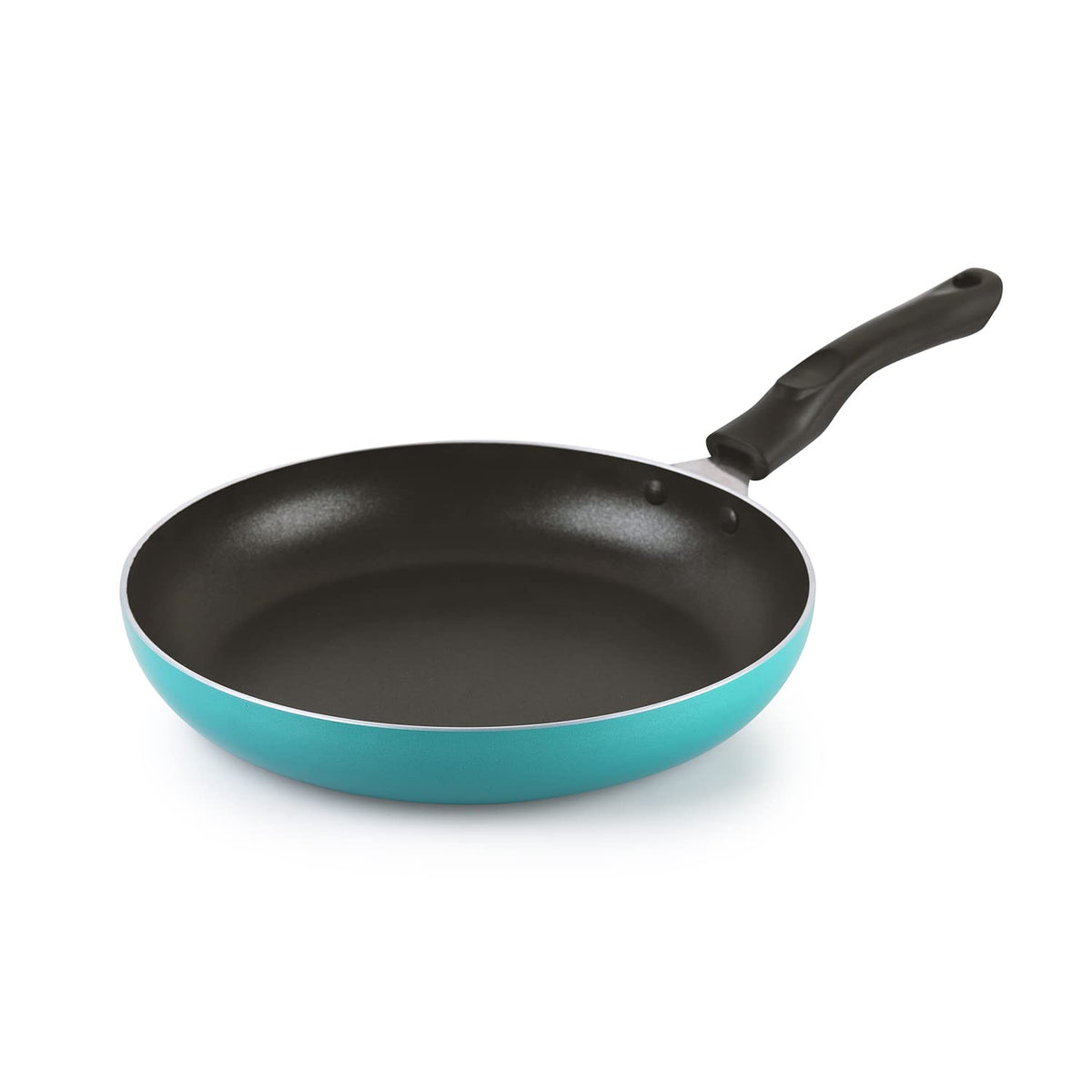 Non Stick Fry Pan Induction Base with Detachable Handle, 24 cm, Green, Cookware with Non Stick Coating