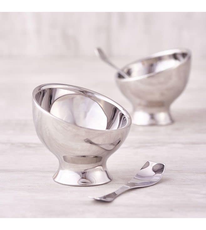 Ice Cream Dessert Bowl With Spoon Set of 2, Dessert Cups for Ice Cream by Jindal