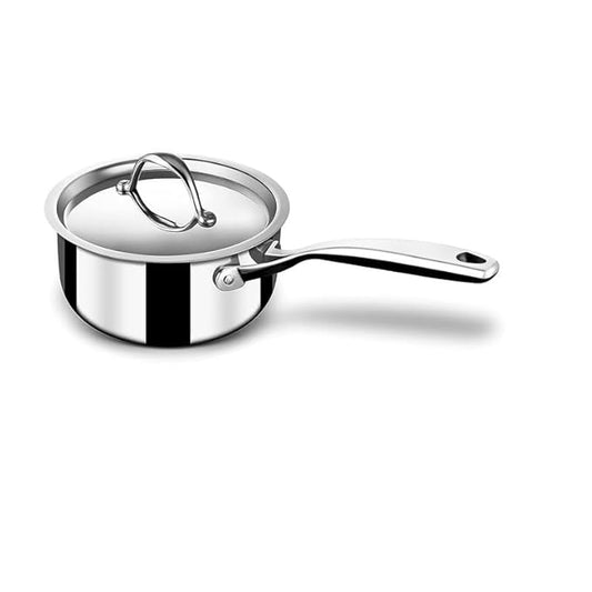 Stainless Steel Tea Pan Triply Saucepan with Lid I Milk Pan 2.9 L - 20 cm
