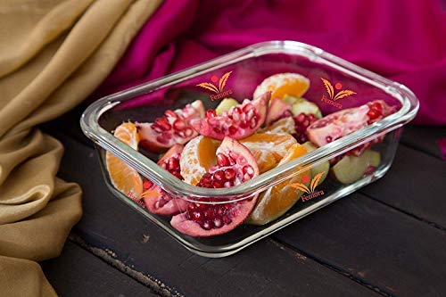 Borosilicate Glass Containers for Kitchen, Storage Box for Kitchen With Air Vent Lid - Design 2