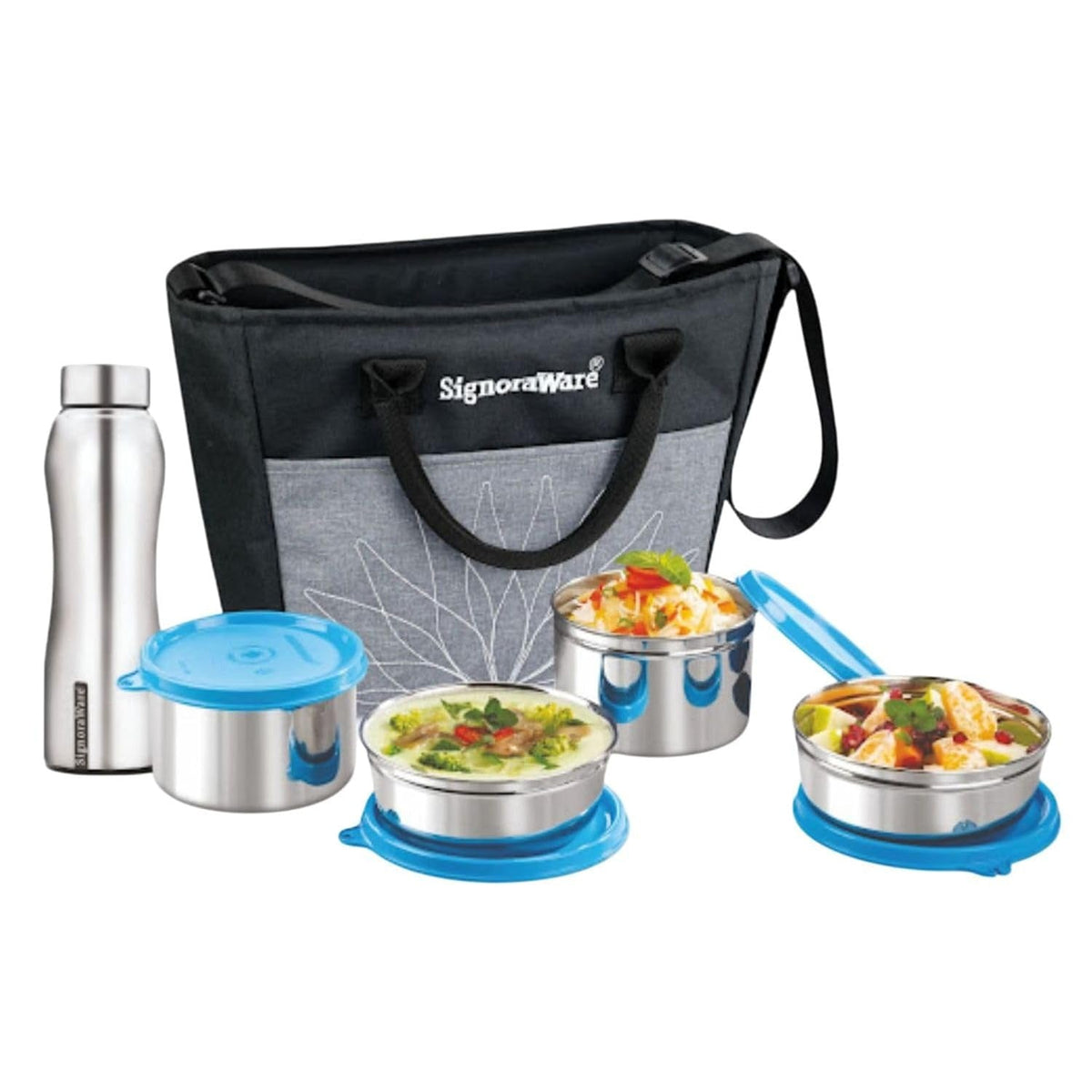 Signoraware Office Steel Lunch Box TBlue
