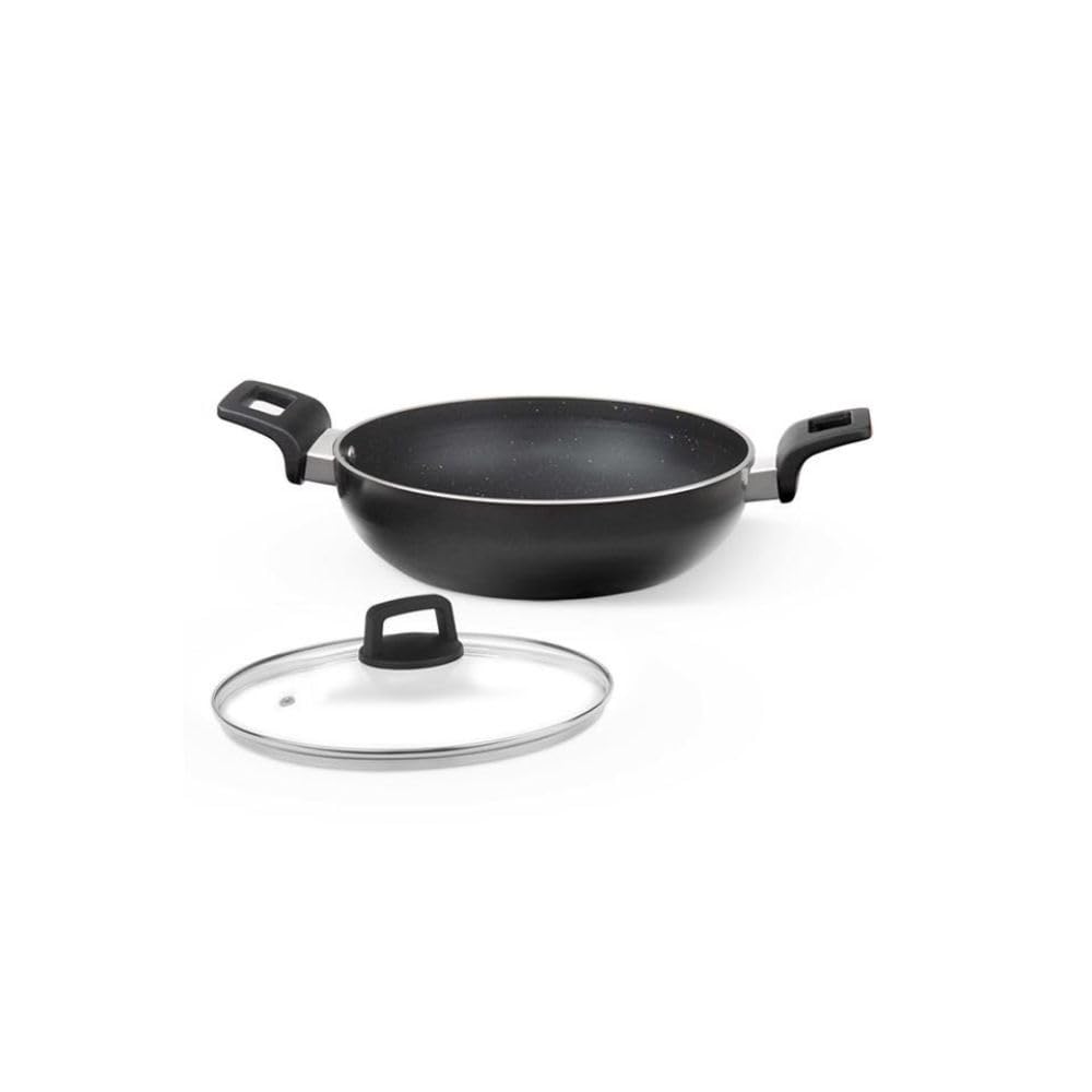 Non-stick Fry Pan, Induction Friendly, Granite Finish, Pfoa-free, 28 cm Diameter, Black