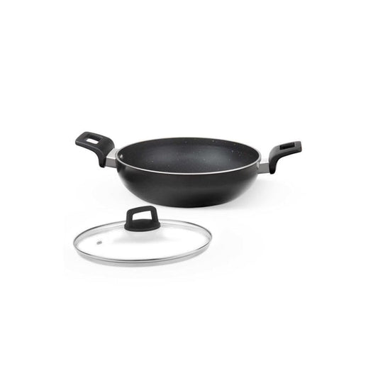 Non-stick Fry Pan, Induction Friendly, Granite Finish, Pfoa-free, 28 cm Diameter, Black