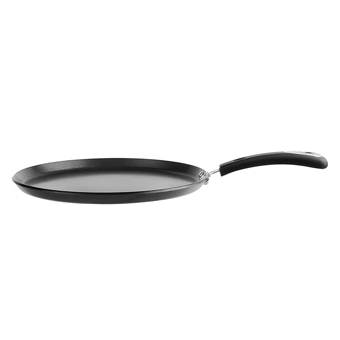Non-stick Dosa Tawa 30 cm Diameter, Hard Anodised Non-stick Coating With Bakelite Riveted Handle, Black
