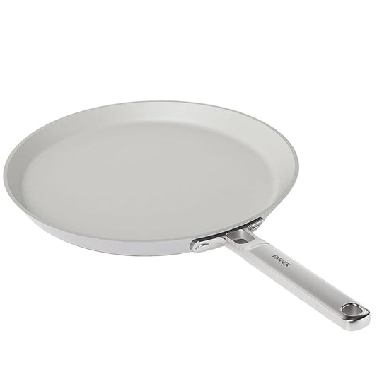 Ceramic Non Stick Dosa Tawa 28 cm, Stainless Steel Handle, Grey