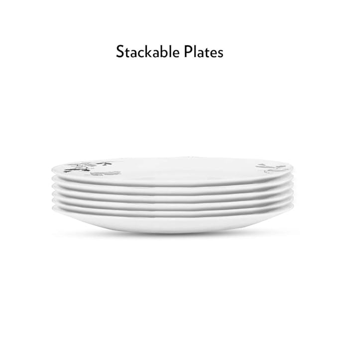Opalware Plate, Set of 6, 11 inch, White