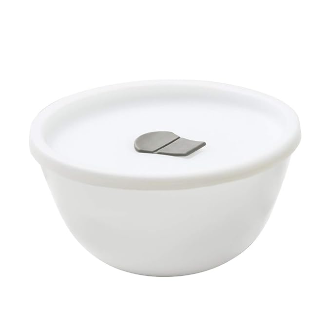 Opalware Solid Serving Bowl With Lid, Set of 3, White