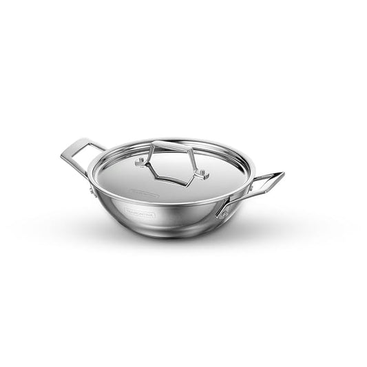 Triply 20 cm/1.7L Kadai with SS 304 Lid