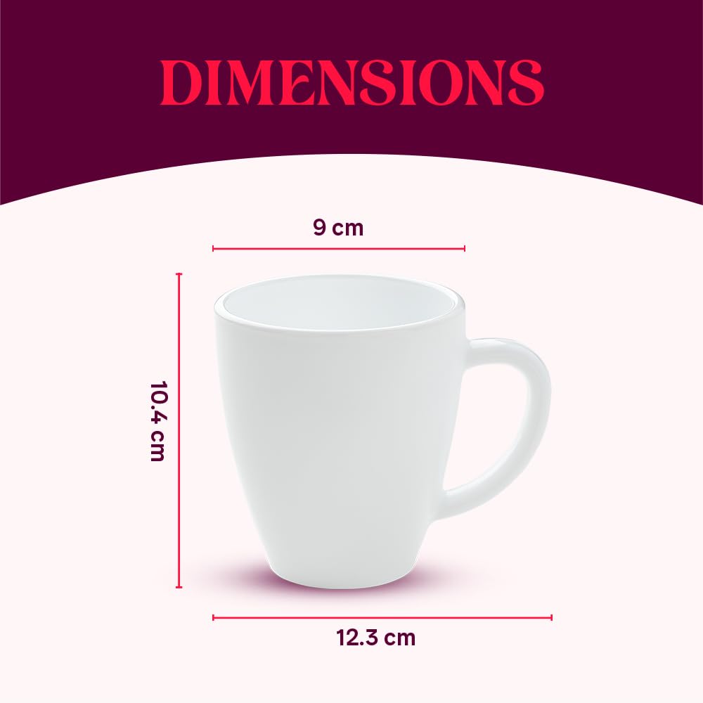 Red Strip 390 ml Mug, Set of 2
