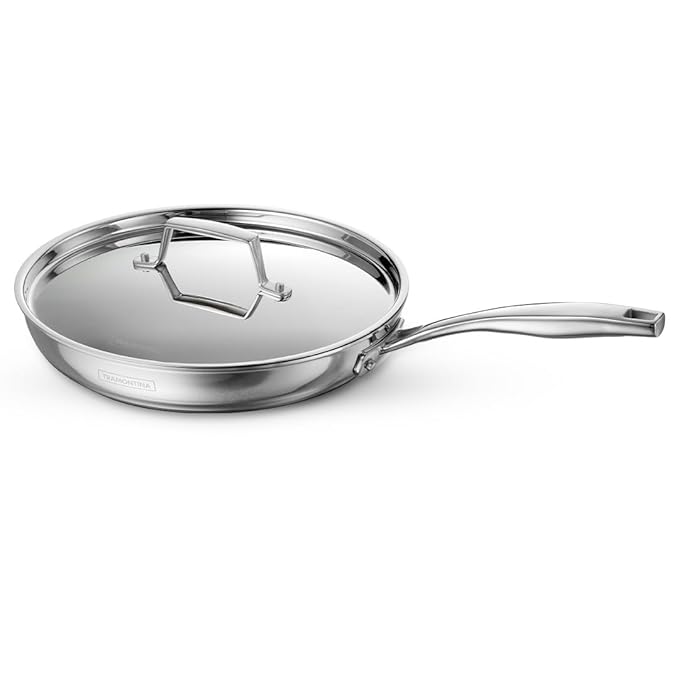 Triply 26 cm Fry Pan with SS 304 Lid
