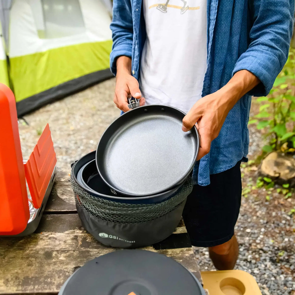 Ceramic Outdoor Cooking Set for 2 People