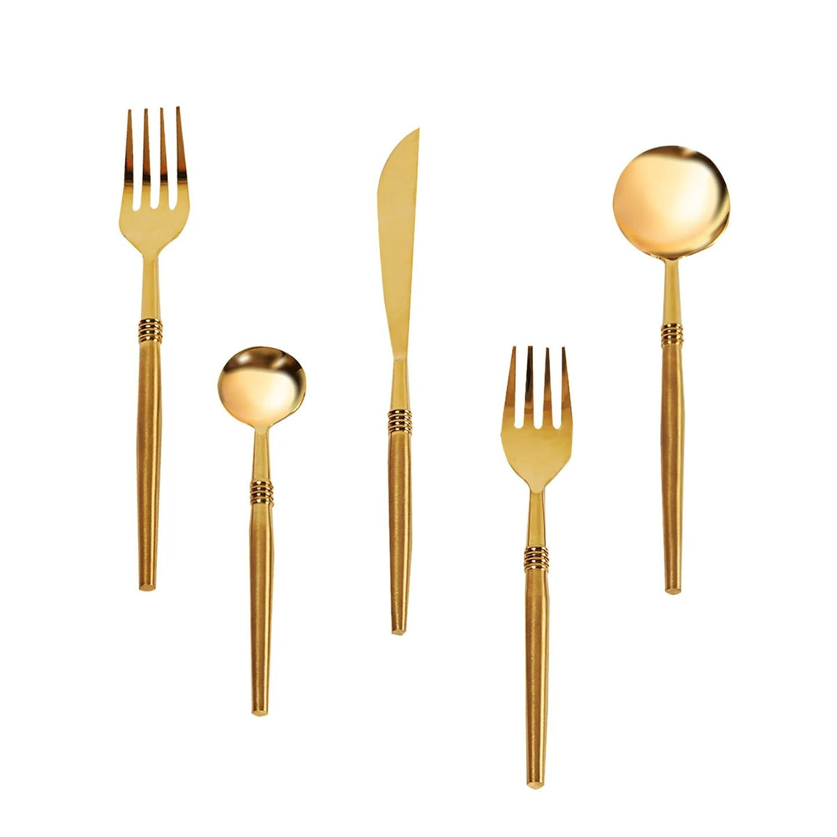 Set of 5 Cutlery with Stylish Handles