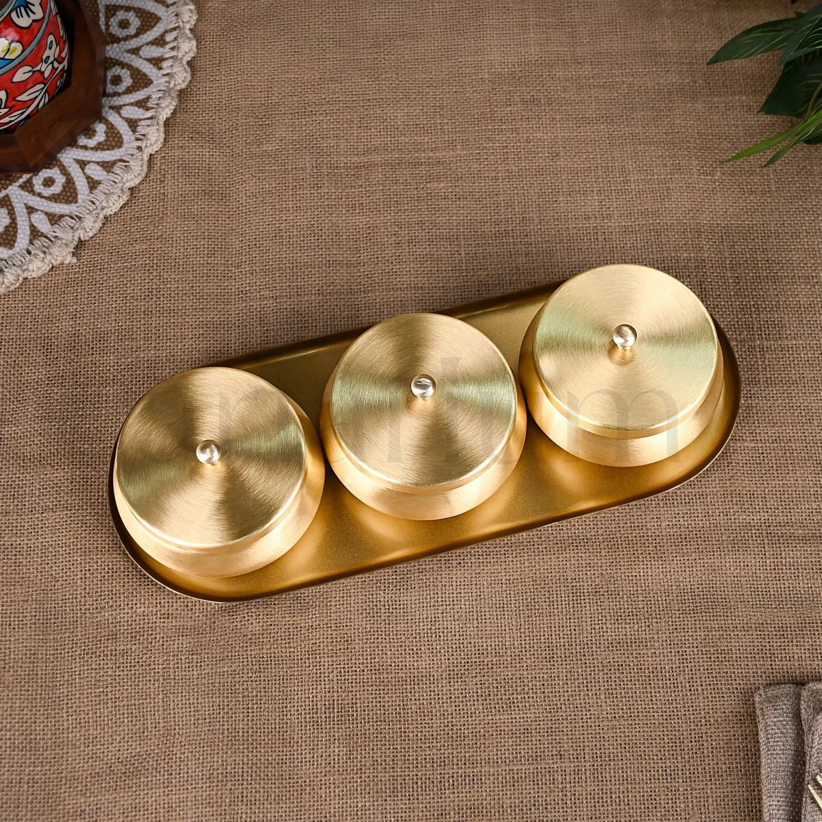 Brass Nut Bowl Gift Set Premium Handcrafted