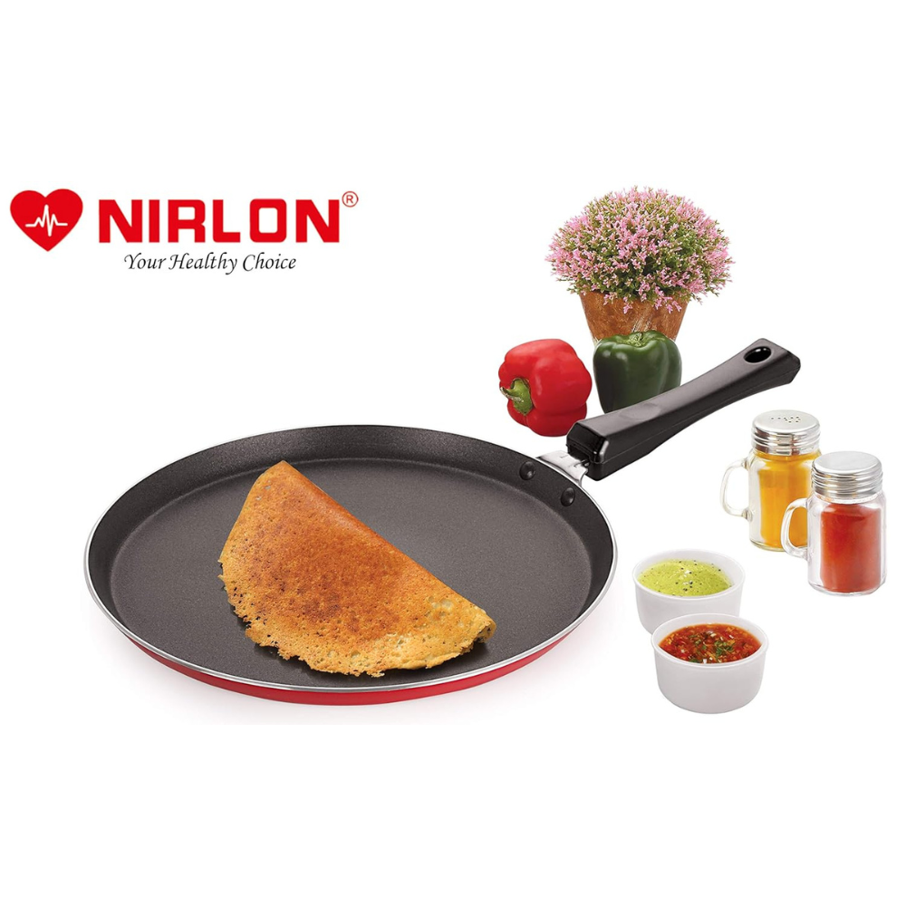 Aluminum Non Stick Flat Dosa Tawa with Bakelite Handle 24 cm