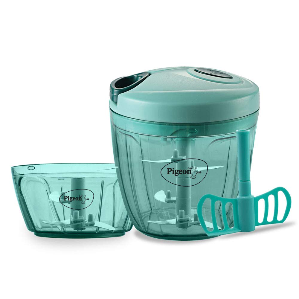 Polypropylene Mini Handy and Compact Chopper With 3 Blades for Effortlessly Chopping Vegetables and Fruits
