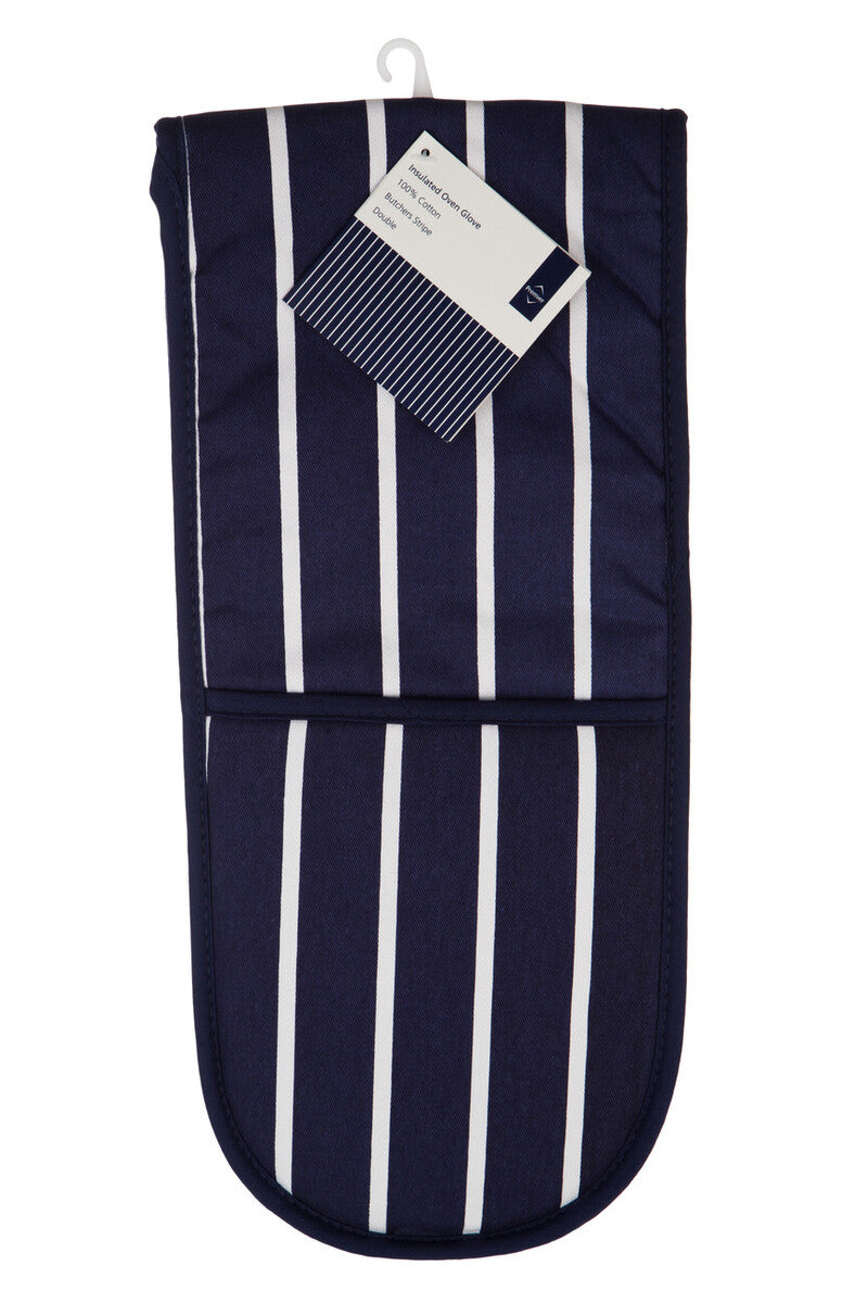 Navy and White Striped Double Oven Glove