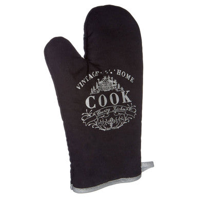 Black Cotton Single Oven Glove