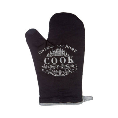 Black Cotton Single Oven Glove
