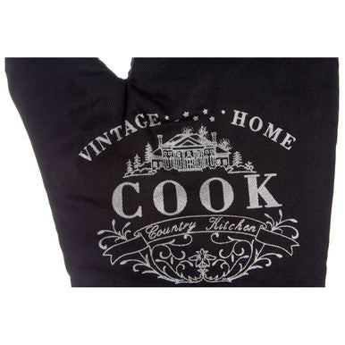 Black Cotton Single Oven Glove