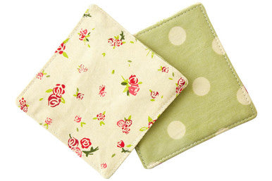 Set of 4 Rose Cotton Coasters