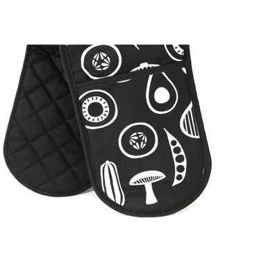 Extended Length Black Double Oven Glove