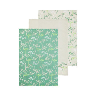 Set of 3 Cow Parsley Tea Towels