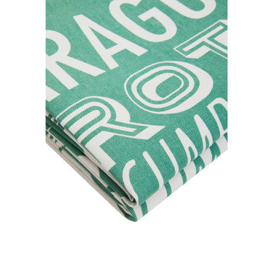 Set of 3 Green Vegetable Wording Tea Towels
