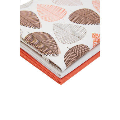 Set of 3 Orange Leaf Tea Towels