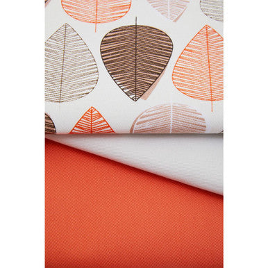Set of 3 Orange Leaf Tea Towels