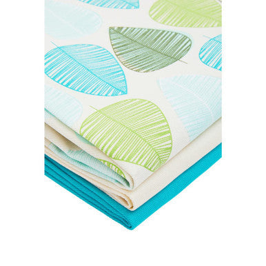 Set of 3 Green Leaf Tea Towels