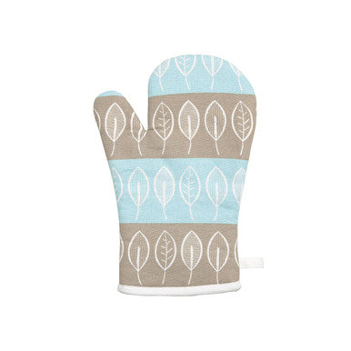 Sky Blue and Natural Single Oven Glove