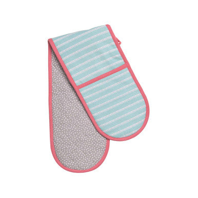 Assorted Floral Cotton Double Oven Glove with Hanging Loop
