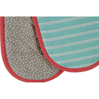 Assorted Floral Cotton Double Oven Glove with Hanging Loop