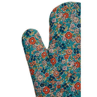 Floral and Dot Single Oven Glove