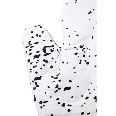 White and Black Splatter Single Oven Glove