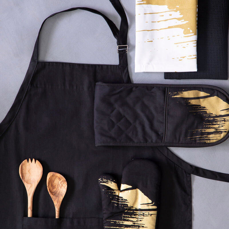 Metallic Pattern Double Oven Glove