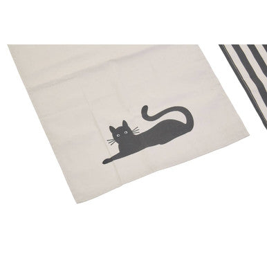 Set of 3 Black Cat Tea Towels