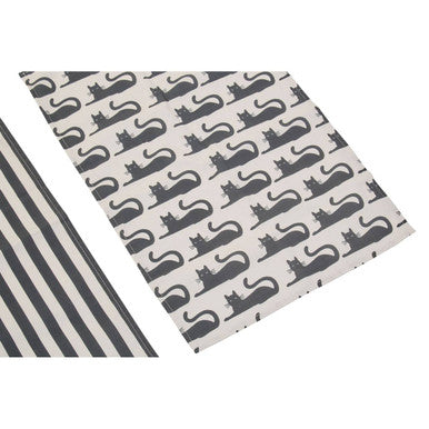 Set of 3 Black Cat Tea Towels
