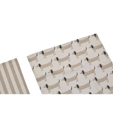 Set of 3 Sausage Dog Tea Towels