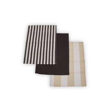 Set of 3 Monochrome Stripe Tea Towels