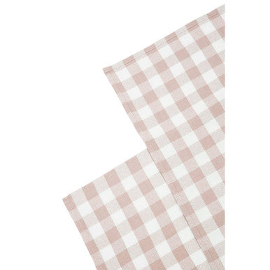 Set of 3 Amber and White Check Tea Towels