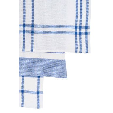 Set of 3 Blue and White Waffle Tea Towels